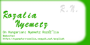 rozalia nyemetz business card